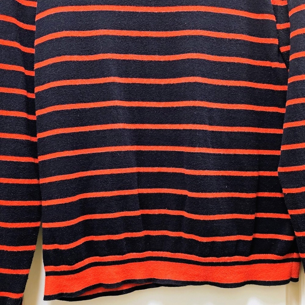 J.Crew Mercantile Navy Red Stripe Crewneck Sweater Nantucket Preppy Size L - Picture 5 of 6
